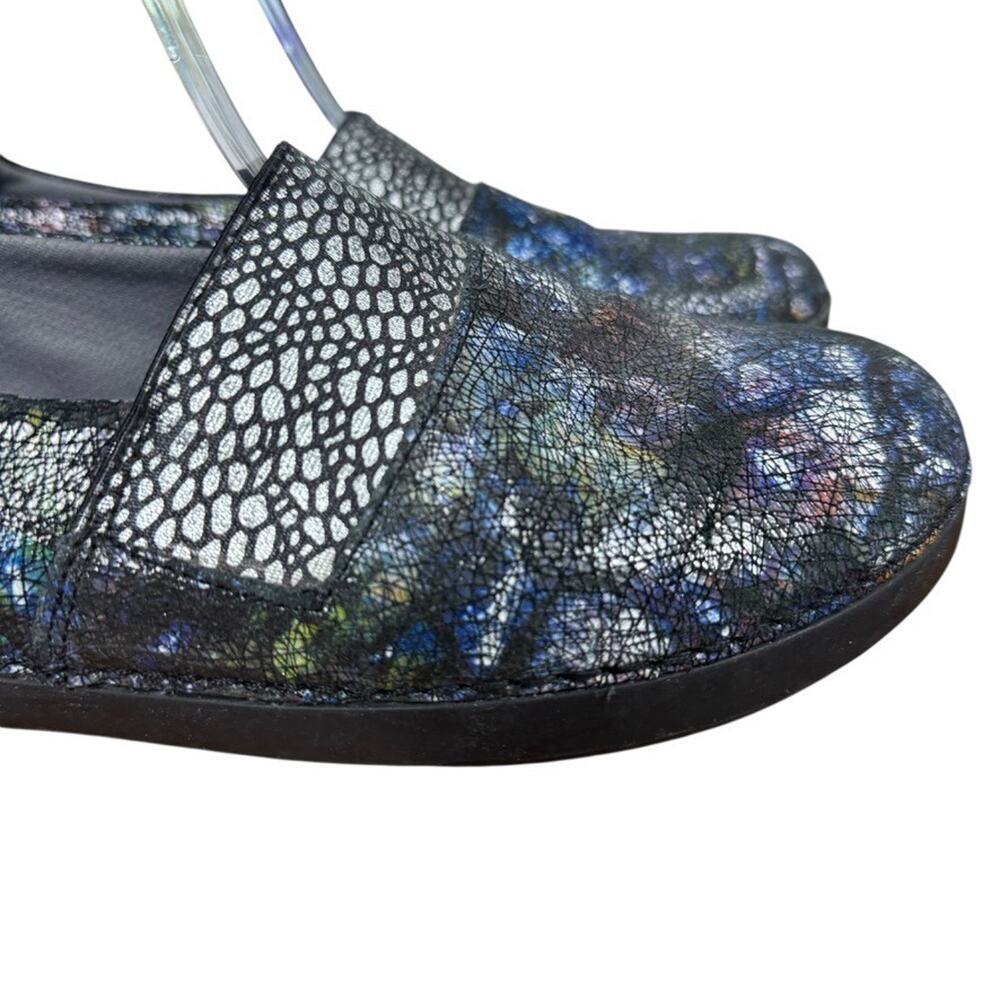 Alegria Glee Quarry Crackle Leather Slip On Comfort Shoes Flats Loafers 40 / 10 - Picture 13 of 16